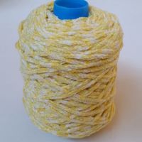 Chenille Yarn mixed Colors YELLOW/WHITE