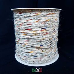 White Jute Mix Yarn-Multicolor