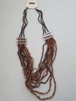 necklace with horn inserts