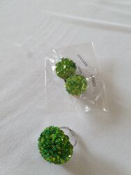 anello+orecchini verde