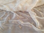 7532 CHIFFON AVORIO RICAMO ECRU 310X145