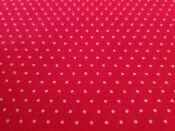 7305BIS COTONE ROSSO POIS BIANCHI 105X70
