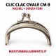 CLIC CLAC OVALE CM 8 NICHEL (no fori)