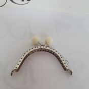 Clic Clac OVALE Pallino 8,5 cm argento liscio