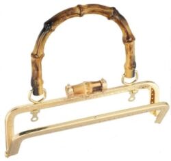 MANICO BORSA SIMILBAMBOO ORO LAVORATO CM 20