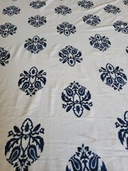4188B POPELINE STAMPA BLU 120X110