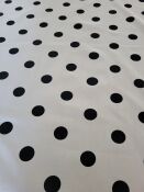 4130B COTONE STRETCH AVORIO POIS NERI 120X78