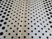 4225B COTONE AVORIO POIS NERI FASCE 150X100